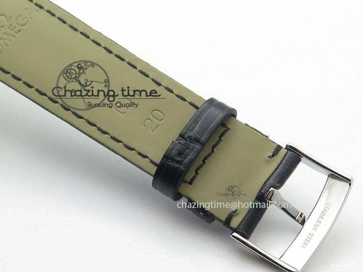 0120 Functional De Ville MK 1:1 Best Edition SS White Dial On Black Leather Strap A 8260